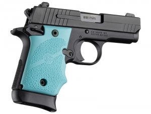 Hogue 98084 Sig Sauer P938 Ambi Safety Rubber Gripfinger Grooves Aqua