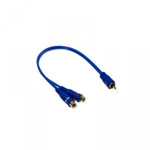 Stinger SSIBY2F Rca Y-cable 2 Female To 1 Male, Blue 3 Ft