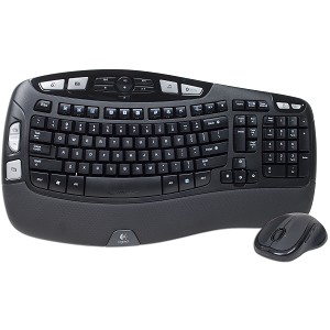 Logitech 920-002555-D Wave Mk550 Desktop Wireless Multimedia Keyboard 