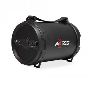 Axess SPBT1040BK Portable Bluetooth 2.1 Hi-fi Cylinder Loud Speaker Bu