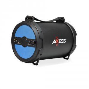 Axess SPBT1040BL Portable Bluetooth 2.1 Hi-fi Cylinder Loud Speaker Bu