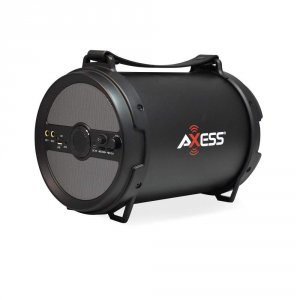 Axess SPBT1040GY Portable Bluetooth 2.1 Hi-fi Cylinder Loud Speaker Bu