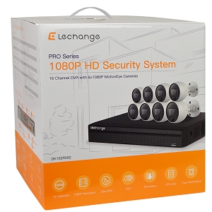 Lechange DK162R082 16-channel 2tb Network Dvr Security System W8x1080p