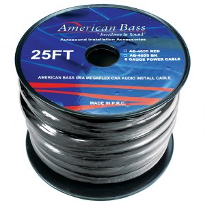 American AB1/025B 0 Gauge Black 25 Ft. Roll(ab4655bk25ft)