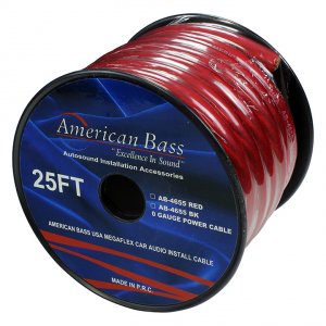 American AB1/025R 0 Gauge Red 25 Ft. Roll(ab4655rd25ft)