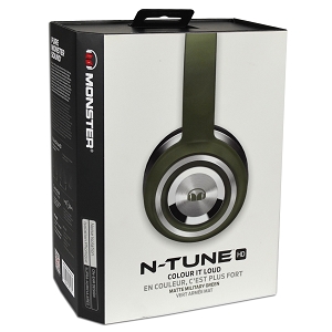 Monster MHNTUONMGRWW N-tune High Performance On-ear Headphones Wdetach