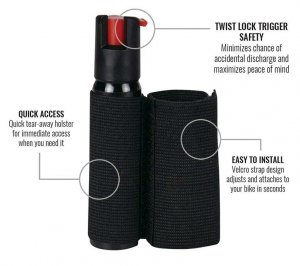 Sabre CY35US Cyclist Pepper Spray With Adjustable Bike Strap