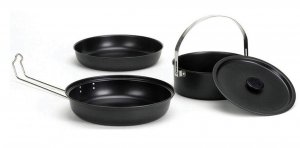 Stansport 36020 Black Granite Steel Mess Kit