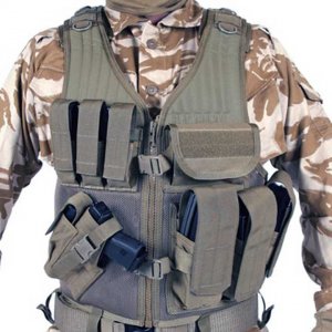 Vista 30EV26DEL Blackhawk Omega Cross Drawpistol Mag Vest Coyote Tan L