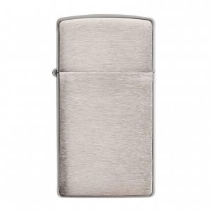 Zippo 1600Z Windproof Slim Lighter - Brushed Chrome Finish