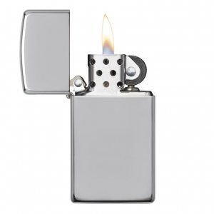 Zippo 1610 Windproof Lighter Slim High Polish Chrome -