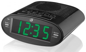 Dpi C303B Gpx  Dual Alarm Clock Amfm Radio With Time Zonedaylight Savi