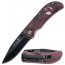 Elk ER120PC Folding Knife Pink Frame Purple Overlay Elk Cutout