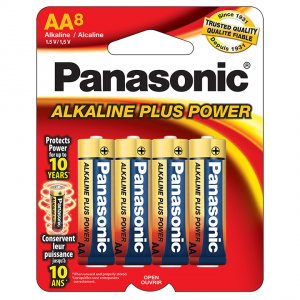 Panasonic AM3PA8B Plus Power Aa Alkaline Batteries (8-pack)