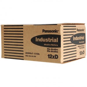 Panasonic LR20XWAC Alkaline D Cell  12 Piece Box Of Batteries