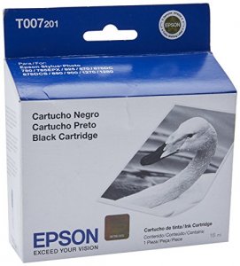 Original Epson T007201-S T007 Ink Cartridge - Black - Inkjet - Standar