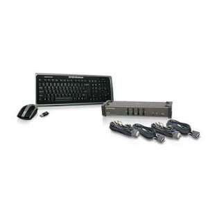 Iogear GCS1104-KM1 4-ports Dvi Kvmp With Cables And Wireless Keyboard 