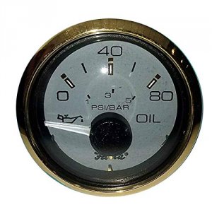 Faria 14502 Faria 2 Oil Pressure Gauge (80 Psi) - Signature Gold