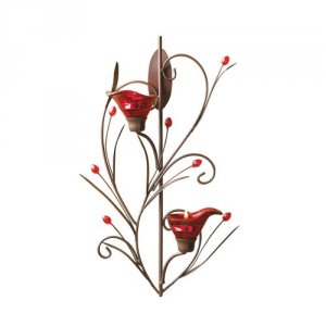 Gallery 13923 Ruby Blossom Tealight Sconce 100