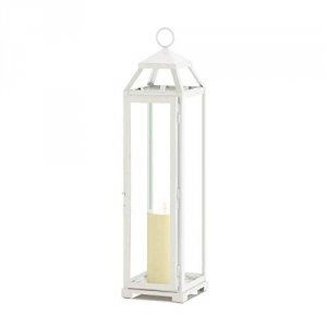 Gallery 10018647 Tall Country White Open Top Lantern