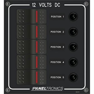 Paneltronics CW45293 Waterproof Panel - Dc 5-position Illuminated Rock