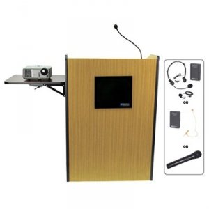 Amplivox SW3035-OK Ambassador Multimedia Lectern - Wrls -ok