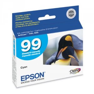 Original Epson T099220 Claria No. 99 Ink Cartridge - Inkjet - Cyan - 1