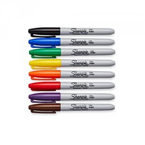 Dymo 2050866 M Sharpie Fine 8 Clr Set Carded