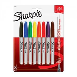 Dymo 2050866 M Sharpie Fine 8 Clr Set Carded