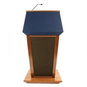 Amplivox SS3040-WT Patriot Lectern - Fabric Top - Sound