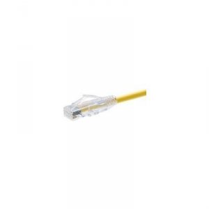 Unirise 10123 Clearfit Cat6 Patch Cable, Yellow, Snagless, 2ft