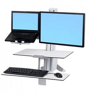 Ergotron 97-938-062 Workfit Conversion Kit: Dual To Lcd  Laptop (white