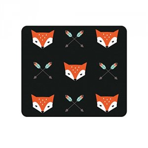 Centon OP-MPV1BM-HIP-01 Otm Hipster Prints Black Mouse Pad, Mr. Fox