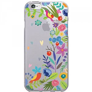 Centon IP6V1CLR-FLR-01 Otm Floral Prints Clear Phone Case, Spri