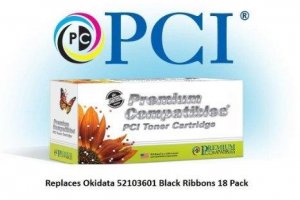 Pci 52103601-18PC Okidata Black Ribbons 18-pack For Reliable Printing