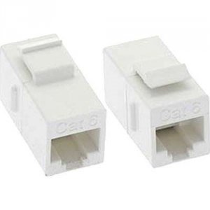 Unirise C5E-CPLR-WHT Cat5e Rj45 Keystone In-line Coupler, Wht