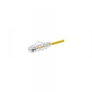 Unirise 10130 Clearfit Cat6 Patch Cable, Yellow, Snagless, 9ft