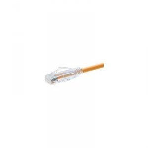 Unirise 10146 Clearfit Cat6 Patch Cable, Orange, Snagless, 1ft