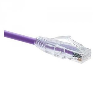 Unirise 10185 Clearfit Cat6 Patch Cable, Purple, Snagless, 20ft