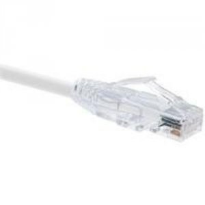 Unirise 10242 Clearfit Cat6 Patch Cable, White, Snagless, 1ft