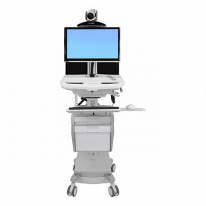 Ergotron SV42-57E1-1 Styleview Telepresence Cart, Back-to-bac