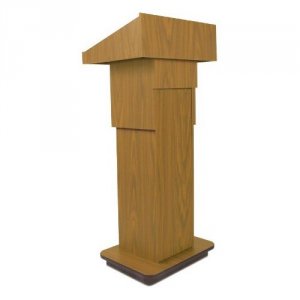 Amplivox W505A-MP Executive Adj Column Lectern - Non Sound