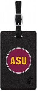 Centon S1-CBT-ASU-00A Black Leather Classic Bag Tag Arizona St