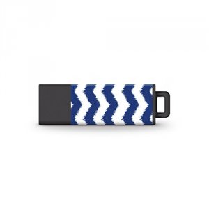 Centon S1M-U3TIKAT-16 Macbeth Ikat Chevron Navy Usb 3.0 Flash Drive 16