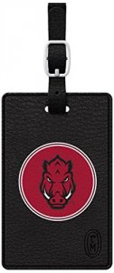 Centon S1-CBT-ARK2-00A Black Leather Classic Bag Tag Univ. Of A