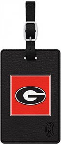 Centon S1-CBT-UGA-00A Black Leather Classic Bag Tag University