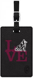 Centon S1-CBT-TAM-02A Black Leather Love V1 Bag Tag Texas Am