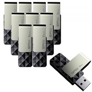 Silicon SP008G3B30V1KIO Silicon Powe 10 Pack 8gb  Blaze B30 Usb