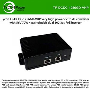 Tycon TP-DCDC-1256GD-VHP Gigabit 10-15vdc In 56vdc Out 70w 4 Pai