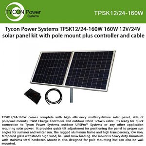 Tycon TPSK12/24-160W 160w Solar Kit, 20a Ctrl1224v